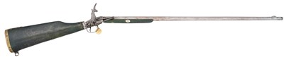 Lot 289 - A 56 BORE GERMAN BUTT RESERVOIR AIR RIFLE, SECOND HALF OF THE 18TH CENTURY