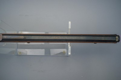 Lot 253 - A 130 BORE BAVARIAN BREECH-LOADING AIR GUN OF BELLOWS TYPE BY F. FACKLER IN AICHACH, MID-19TH CENTURY