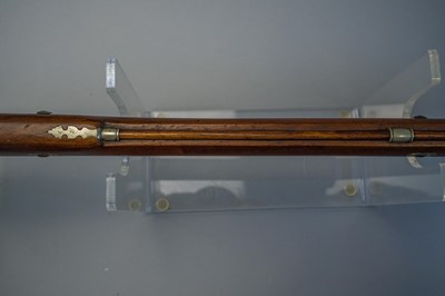Lot 253 - A 130 BORE BAVARIAN BREECH-LOADING AIR GUN OF BELLOWS TYPE BY F. FACKLER IN AICHACH, MID-19TH CENTURY