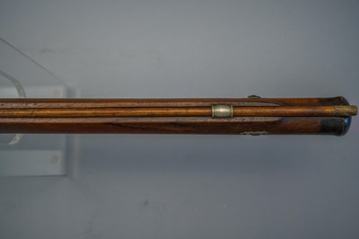 Lot 253 - A 130 BORE BAVARIAN BREECH-LOADING AIR GUN OF BELLOWS TYPE BY F. FACKLER IN AICHACH, MID-19TH CENTURY