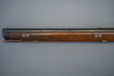 Lot 253 - A 130 BORE BAVARIAN BREECH-LOADING AIR GUN OF BELLOWS TYPE BY F. FACKLER IN AICHACH, MID-19TH CENTURY