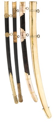 Lot 126 - FOUR OFFICER’S SWORD SCABBARDS, FIRST HALF OF THE 19TH CENTURY