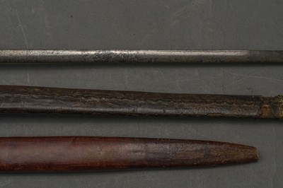 Lot 80 - A NORTH EUROPEAN SMALL SWORD AND TWO SCABBARDS