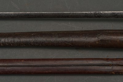 Lot 80 - A NORTH EUROPEAN SMALL SWORD AND TWO SCABBARDS