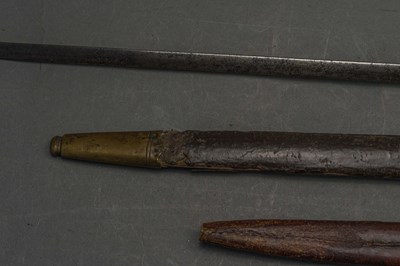 Lot 80 - A NORTH EUROPEAN SMALL SWORD AND TWO SCABBARDS