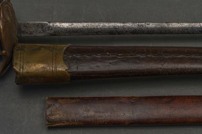 Lot 80 - A NORTH EUROPEAN SMALL SWORD AND TWO SCABBARDS