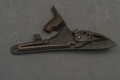 Lot 165 - A DETACHED PERCUSSION LOCK, STARR ARMS CO, YONKERS N.Y., AND FURTHER ELEMENTS OF PERCUSSION LOCKS, CIRCA 1850-80