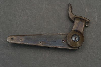 Lot 165 - A DETACHED PERCUSSION LOCK, STARR ARMS CO, YONKERS N.Y., AND FURTHER ELEMENTS OF PERCUSSION LOCKS, CIRCA 1850-80