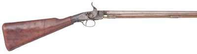 Lot 285 - A 40 BORE ENGLISH BUTT RESERVOIR AIRGUN, E. LONDON, GUN AND RIFLEMAKER, 51 LONDON WALL, CIRCA 1830