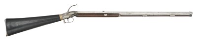 Lot 260 - A RARE 40 BORE RIFLE BY SAMUEL HENRY STAUDENMAYER, NO. 1085, CIRCA 1800