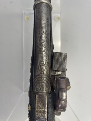 Lot 117 - A 28 BORE CAUCASIAN MIQUELET-LOCK HOLSTER PISTOL, EARLY 19TH CENTURY