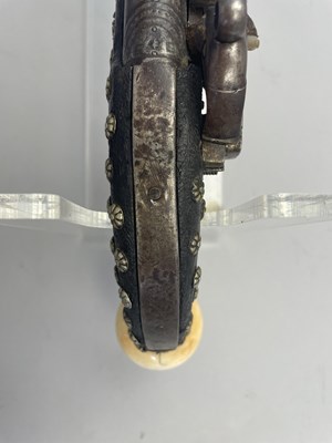 Lot 117 - A 28 BORE CAUCASIAN MIQUELET-LOCK HOLSTER PISTOL, EARLY 19TH CENTURY