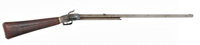 Lot 258 - A RARE 40 BORE REPEATING BUTT RESERVOIR AIR RIFLE BY STAUDENMAYER, CIRCA 1800