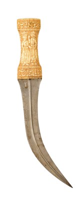 Lot 3 - A PERSIAN DAGGER (KHANJAR), QAJAR, 19TH CENTURY