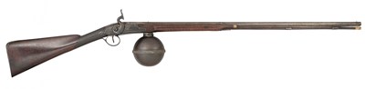 Lot 257 - A 50 BORE GLOBE RESERVOIR AIR RIFE BY HARVEY WALKLATE MORTIMER, LONDON, CIRCA 1800