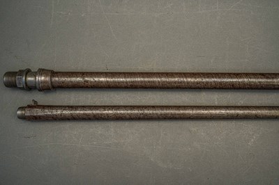 Lot 286 - A CASED 70 BORE BUTT RESERVOIR AIR RIFLE, JOHN BLISSET, 321 HIGH HOLBORN, LONDON, CIRCA 1840-50