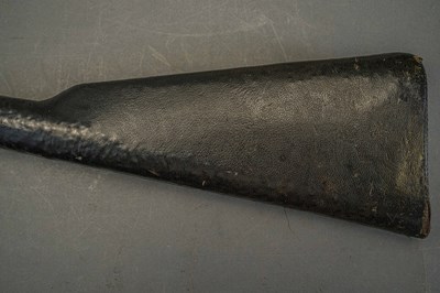 Lot 286 - A CASED 70 BORE BUTT RESERVOIR AIR RIFLE, JOHN BLISSET, 321 HIGH HOLBORN, LONDON, CIRCA 1840-50
