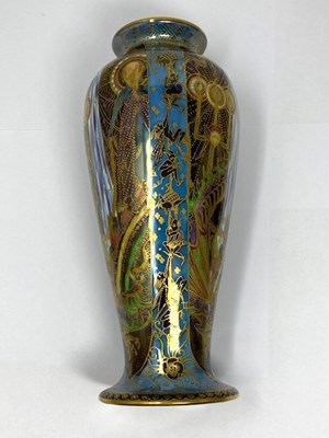 Lot 22 - A PAIR OF WEDGWOOD FAIRYLAND LUSTRE VASES, CIRCA 1920