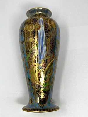 Lot 22 - A PAIR OF WEDGWOOD FAIRYLAND LUSTRE VASES, CIRCA 1920