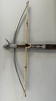 Lot 240 - AN ENGLISH STONEBOW BY BARKER, WIGAN, CIRCA 1780