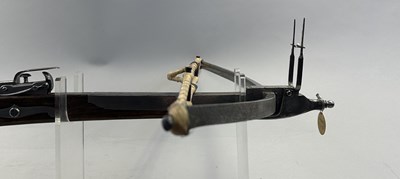 Lot 240 - AN ENGLISH STONEBOW BY BARKER, WIGAN, CIRCA 1780