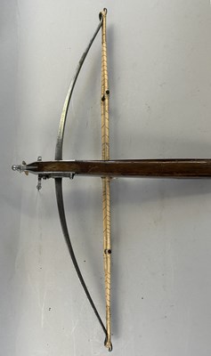 Lot 240 - AN ENGLISH STONEBOW BY BARKER, WIGAN, CIRCA 1780