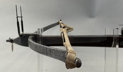 Lot 240 - AN ENGLISH STONEBOW BY BARKER, WIGAN, CIRCA 1780