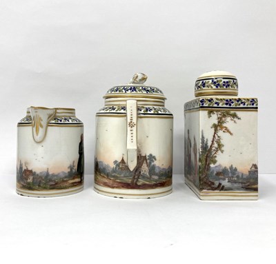 Lot 31 - A RUSSIAN TETE-A-TETE SET, IMPERIAL PORCELAIN MANUFACTORY, ST PETERSBURG, CATHERINE II PERIOD (1762-1796)