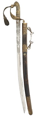 Lot 226 - A NAVAL OFFICER'S SWORD, PROSSER, MAKER TO H.R.H. THE KING, THE LORD HIGH ADMIRAL, CHARING CROSS, CIRCA 1828, PROBABLY THAT OF WILLIAM, 8TH EARL WALDEGRAVE (1788-1859)