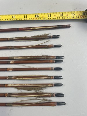 Lot 8 - A SMALL JAPANESE ARCHERY SET, EDO PERIOD, 19TH CENTURY