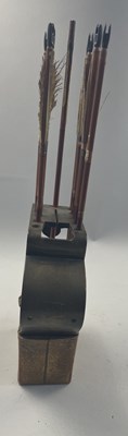 Lot 8 - A SMALL JAPANESE ARCHERY SET, EDO PERIOD, 19TH CENTURY