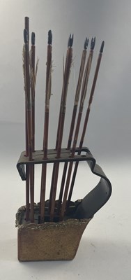 Lot 8 - A SMALL JAPANESE ARCHERY SET, EDO PERIOD, 19TH CENTURY
