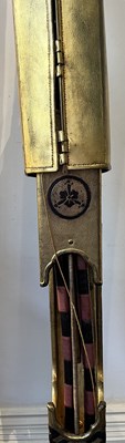 Lot 4 - A JAPANESE CASED ARCHERY SET COMPRISING A PAIR OF BOWS DATED 1839, QUIVERS, EIGHT ASSOCIATED ARROWS, EDO PERIOD, 19TH CENTURY