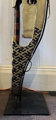 Lot 4 - A JAPANESE CASED ARCHERY SET COMPRISING A PAIR OF BOWS DATED 1839, QUIVERS, EIGHT ASSOCIATED ARROWS, EDO PERIOD, 19TH CENTURY