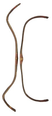 Lot 23 - TWO INDO-PERSIAN DECORATED REFLEX COMPOSITE BOWS, 18TH/19TH CENTURY