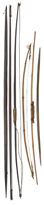 Lot 39 - TWO NEW GUINEA SELF BOWS AND FOUR FURTHER BOWS, LATE 19TH/EARLY 20TH CENTURY