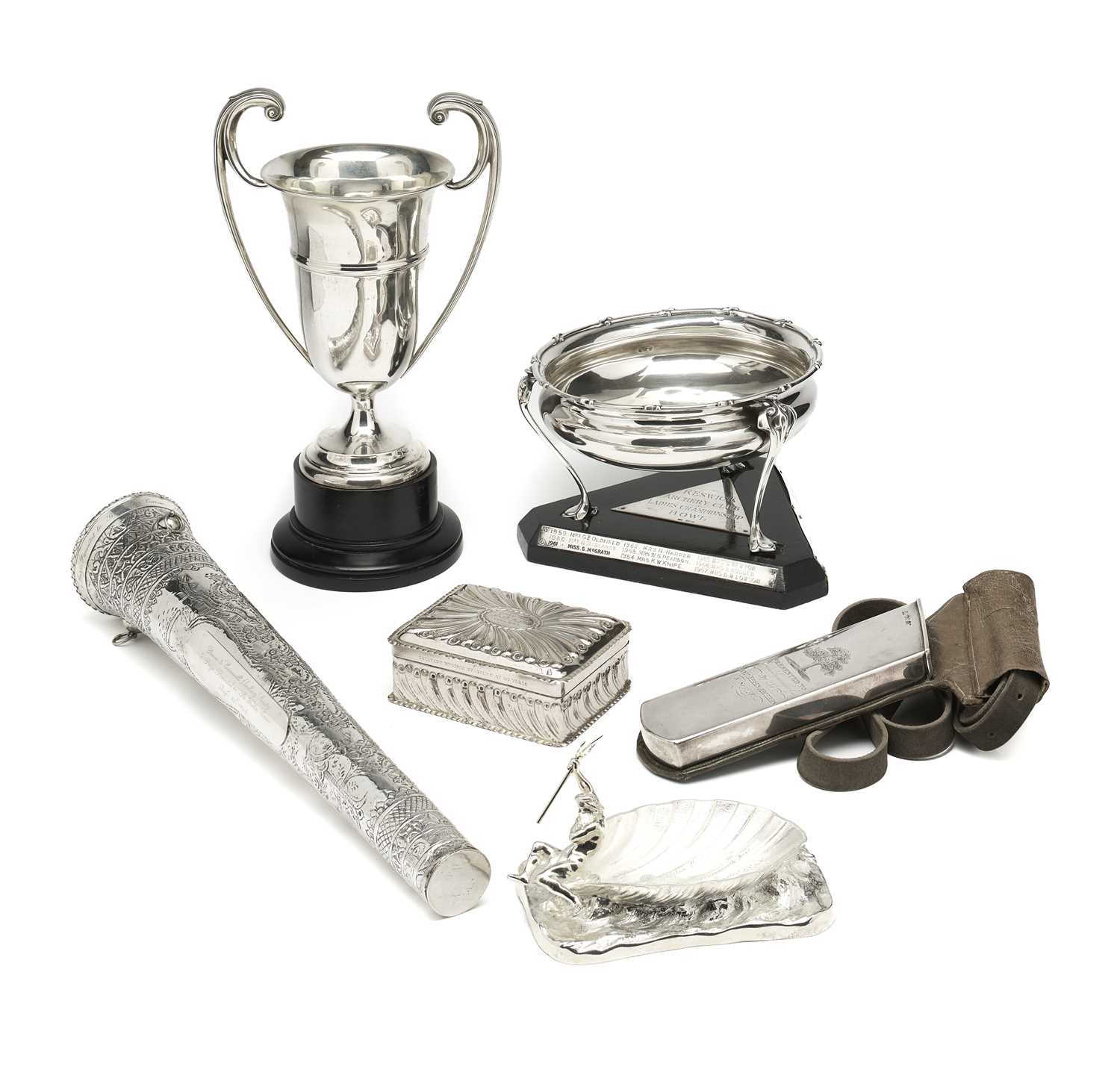 Lot 66 - A COLLECTION OF SILVER ARCHERY AWARDS, 19TH CENTURY AND LATER