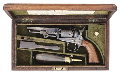 Lot 266 - A CASED .31 CALIBRE COLT MODEL 1849 LONDON POCKET PERCUSSION REVOLVER, NO. 3803 FOR 1854