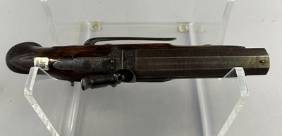 Lot 289 - A 16 BORE PERCUSSION BELT PISTOL BY WESTLEY RICHARDS, 170 NEW BOND STREET, LONDON, NO. 520, BIRMINGHAM PROOF MARKS, CIRCA  1840