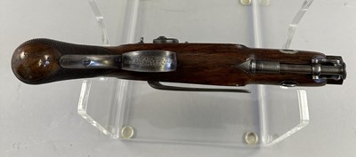 Lot 289 - A 16 BORE PERCUSSION BELT PISTOL BY WESTLEY RICHARDS, 170 NEW BOND STREET, LONDON, NO. 520, BIRMINGHAM PROOF MARKS, CIRCA  1840