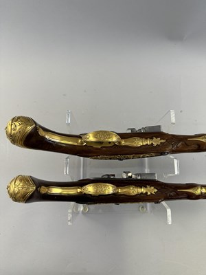 Lot 294 - A FINE PAIR OF 16 BORE LIEGOIS FLINTLOCK HOLSTER PISTOLS BY JEAN JAQUES BEHR, CIRCA 1720-30