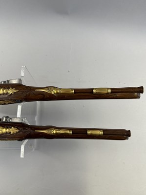 Lot 294 - A FINE PAIR OF 16 BORE LIEGOIS FLINTLOCK HOLSTER PISTOLS BY JEAN JAQUES BEHR, CIRCA 1720-30