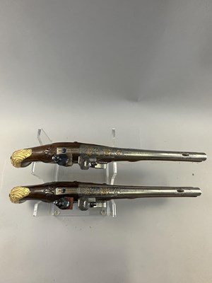 Lot 294 - A FINE PAIR OF 16 BORE LIEGOIS FLINTLOCK HOLSTER PISTOLS BY JEAN JAQUES BEHR, CIRCA 1720-30