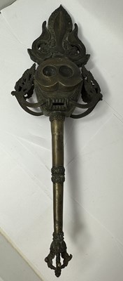 Lot 176 - A RITUAL STAFF (KHATVANGA), TIBET, CIRCA 1900