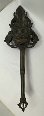 Lot 176 - A RITUAL STAFF (KHATVANGA), TIBET, CIRCA 1900