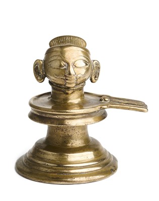 Lot 234 - A BRONZE SIVALINGAM, MAHARASHTRA, WESTERN INDIA, 18TH CENTURY