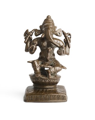 Lot 221 - A BRONZE FIGURE OF GANESHA, MAHARASHTRA, 18TH/19TH CENTURY