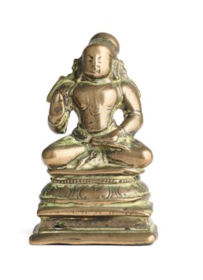 Lot 253 - A BRONZE FIGURE OF A TAMIL SAINT (ALVAR), SOUTH INDIA, 16TH/17TH CENTURY