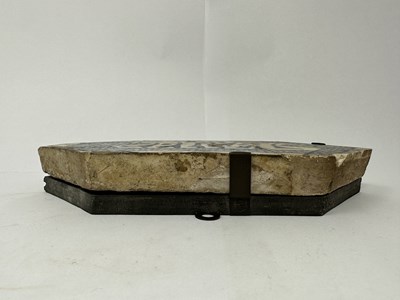 Lot 152 - A BLUE AND WHITE FLOOR TILE, VALENCIA, SPAIN, 15TH CENTURY