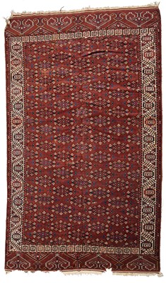 Lot 99 - A YOMUT CARPET, WEST TURKESTAN, 20TH CENTURY